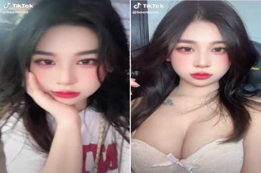 Tiktoker xinh nằm sấp để chờ đón